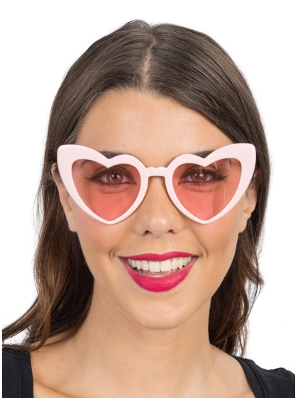 LUNETTES MONTURE COEUR ROSE PASTEL 15CM X 14.5CM X 6CM