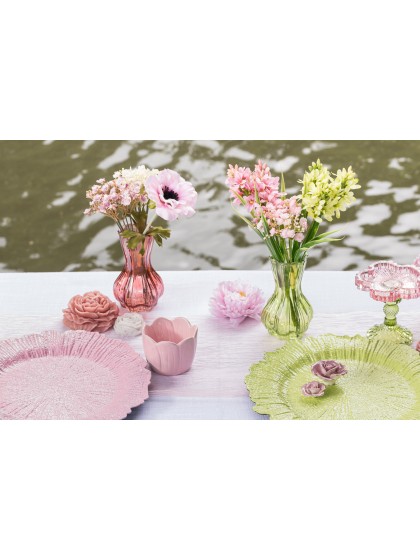CHEMIN DE TABLE MIST ROSE NYMPHEA 28CM X 3M
