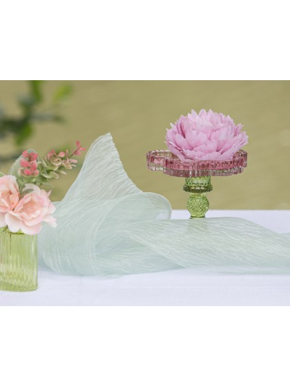 CHEMIN DE TABLE MIST VERT NENUPHAR 28CM X 3M