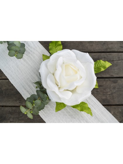 CHEMIN DE TABLE TIFFANY BLANC 27CM X 3M