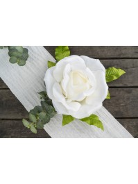 CHEMIN DE TABLE TIFFANY BLANC 27CM X 3M