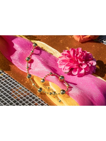 CHEMIN DE TABLE GLIMMER FRAMBOISE 28CM X 3M