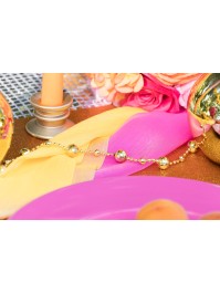 CHEMIN DE TABLE GLIMMER JAUNE 28CM X 3M