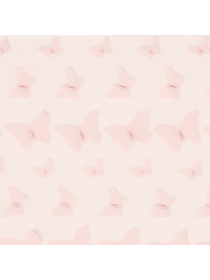 PINK BUTTERFLY EMBROIDED TABLE RUNNER 25CM X 3M