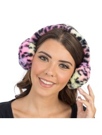 CACHE-OREILLES FAUSSE FOURRURE LEOPARD MULTICOLORE 17CM X 11CM X 18CM