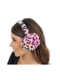 CACHE-OREILLES FAUSSE FOURRURE LEOPARD MULTICOLORE 17CM X 11CM X 18CM