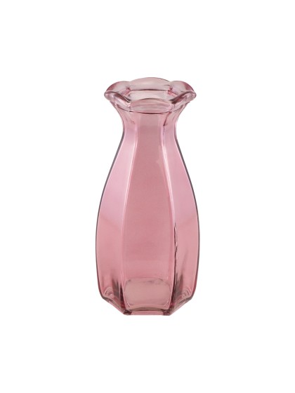 VASE COROLLE VERRE ROSE NYMPHEA DIA 9.2CM X 8.3 CM X 20CM
