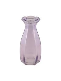 LILAC COROLLE GLASS VASE DIA 9.2CM  X 8.3 CM X 20CM