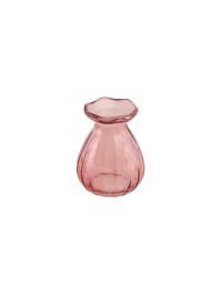 NYMPHEA PINK COROLLE MINI GLASS VASE DIA 7CM X 9CM