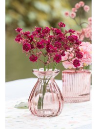 MINI VASE COROLLE VERRE ROSE NYMPHEA DIA 7CM X 9CM