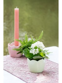 WATERLILY GREEN CERAMIC POT DIA 9CM X 7CM