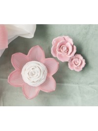 ROSE CERAMIQUE ROSE NYMPHEA 6.5 X 7CM X 3.5CM