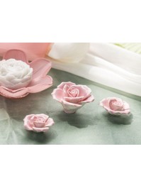 ROSE CERAMIQUE ROSE NYMPHEA 6.5 X 7CM X 3.5CM