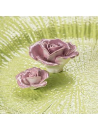 SET 2 BLUSH PINK CERAMIC ROSES 3.5CM X 4CM X 1.5CM