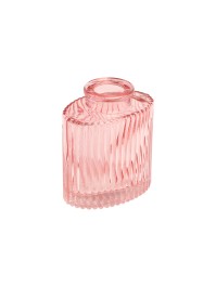 VASE VERRE HELIOS ROSE NYMPHEA 7CM X 4.5CM X 8CM