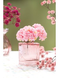 VASE VERRE HELIOS ROSE NYMPHEA 7CM X 4.5CM X 8CM