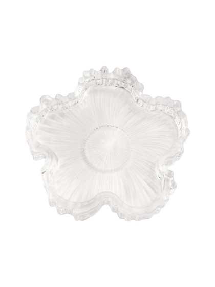 BASE BOUGEOIR GLAZE VERRE TRANSPARENT DIA 11.5CM X 1.8CM