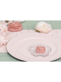 BASE BOUGEOIR GLAZE VERRE TRANSPARENT DIA 11.5CM X 1.8CM