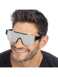 SILVER MIRROR EFFECT GLASSES 15CM X 15CM X 5.2CM