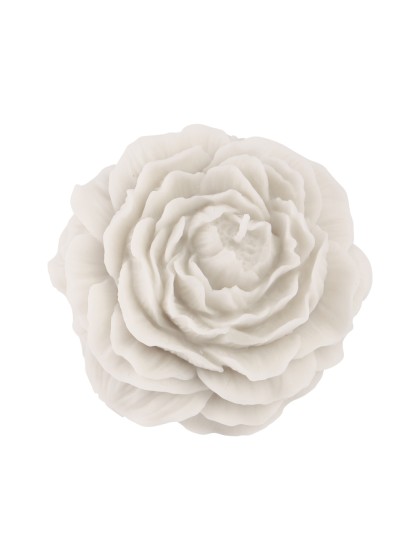 WHITE CAMELLIA CANDLE DIA 10.3CM X 4.2CM