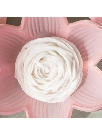 6 WHITE CAMELLIA CANDLES DIA 5.8CM X 2.4CM