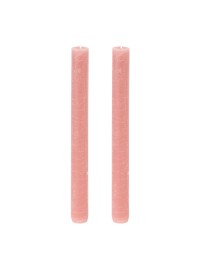SET 2 BOUGIES FLAMBEAU RUSTIQUE ROSE NYMPHEA DIA 2.5CM X 25CM