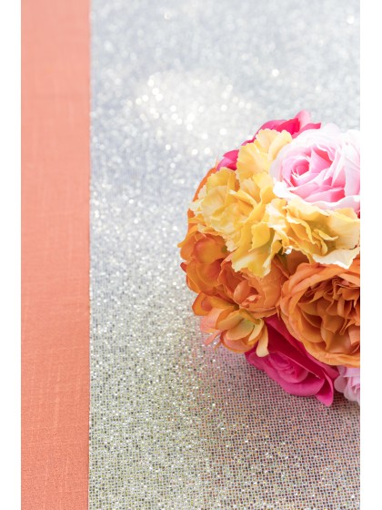 BOUQUET BLOOM JAUNE/ORANGE/ROSE/FUCHSIA DIA 20CM X 32CM