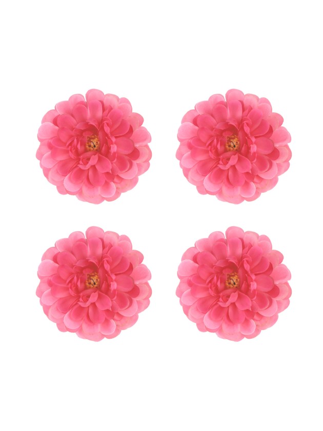 4 FUCHSIA DAHLIAS DIA 8.5CM X 5CM