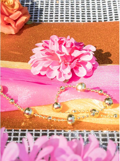 4 DAHLIAS FUCHSIA DIA 8.5CM X 5CM