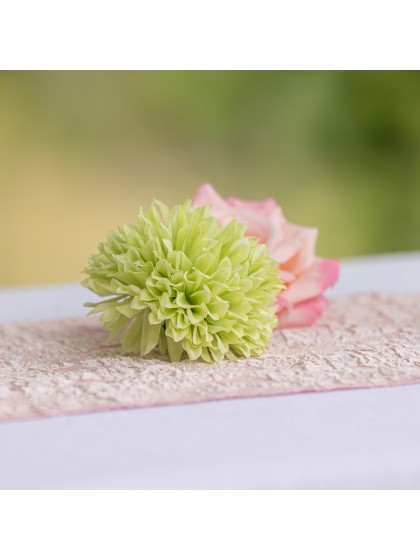 4 DAHLIAS VERT NENUPHAR DIA 8.5CM X 5CM