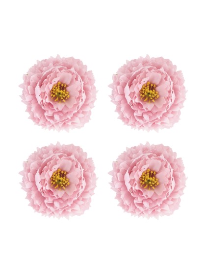 4 NYMPHEA PINK PEONY HEADS DIA 9CM X 4CM