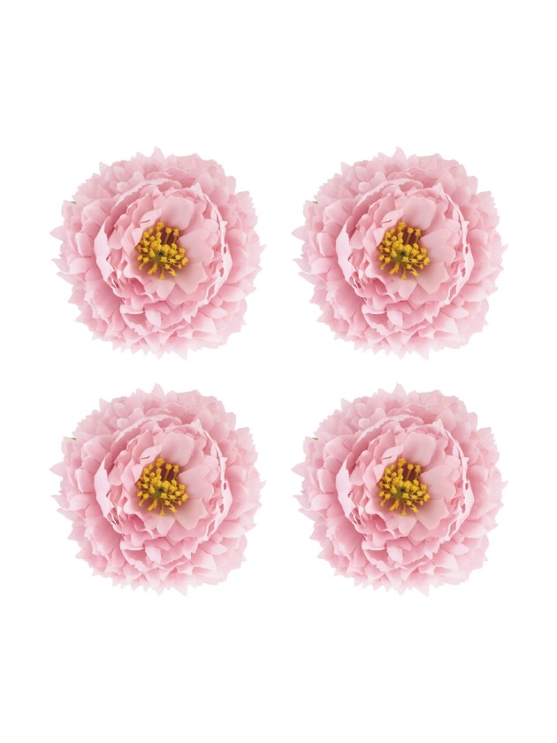 4 NYMPHEA PINK PEONY HEADS DIA 9CM X 4CM