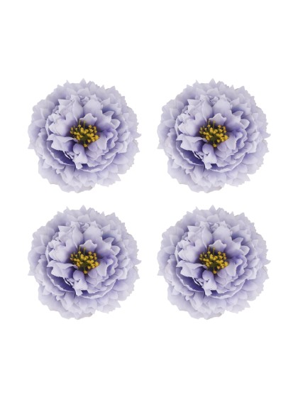 4 TETES PIVOINE LAVANDE DIA 9CM X 4CM