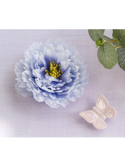 4 LAVENDER PEONY HEADS DIA 9CM X 4CM