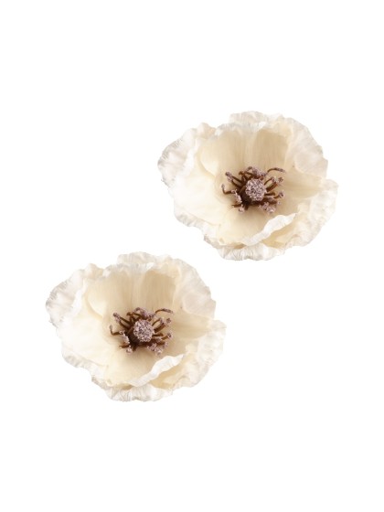 SET 4 WHITE ANEMONES DIA 9CM X 5.5CM