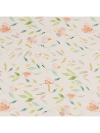 CHEMIN DE TABLE FLORAL EFFET SATINE 28CM X 3M