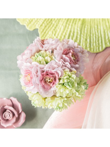 MINI BLUSH PINK CAMELLIA BUNCH 11CM X 8CM X 13CM