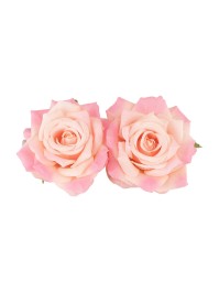 SET 2 PINK NYMPHEA ROSES DIA 9CM X 5.5CM