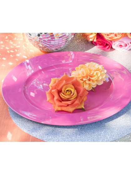 SET 2 ROSES ORANGES DIA 9CM X 5.5CM