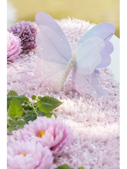IRIDESCENT BUTTERFLY WITH CLIP BASE 19CM X 3CM X 23CM