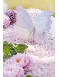 PAPILLON IRISE AVEC SUPPORT PINCE 19CM X 3CM X 23CM