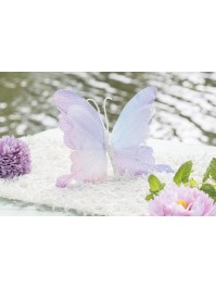 PAPILLON IRISE AVEC SUPPORT PINCE 19CM X 3CM X 23CM