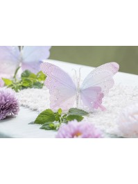 PAPILLON IRISE AVEC SUPPORT PINCE 16CM X 3CM X 19CM