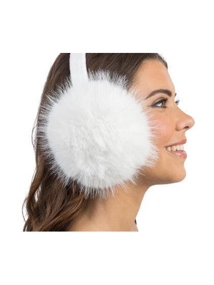 CACHE-OREILLES PLIABLES FAUSSE FOURRURE BLANC TU