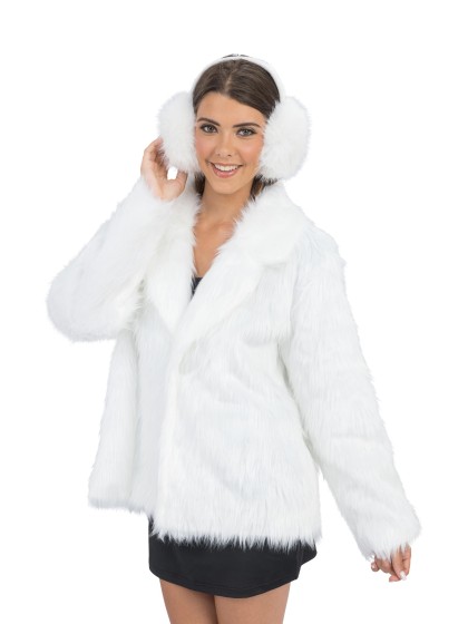 CACHE-OREILLES PLIABLES FAUSSE FOURRURE BLANC TU