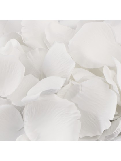 BAG OF 250 3D WHITE ROSE PETALS AROUND 4CM X 4CM