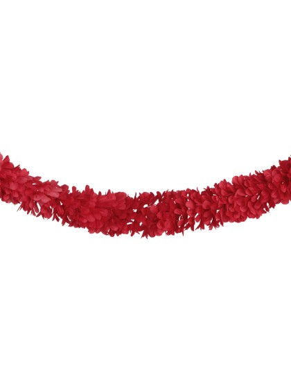 RED FLOWERS GARLAND DIA 9CM X 220CM