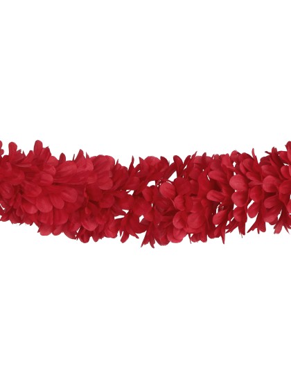 GUIRLANDE FLEURS ROUGES DIA 9CM X 220CM