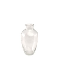 CLEAR HERA GLASS VASE 7CM X 7CM X 12.5CM