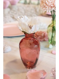 BLUSH PINK HERA GLASS VASE 7CM X 7CM X 12.5CM